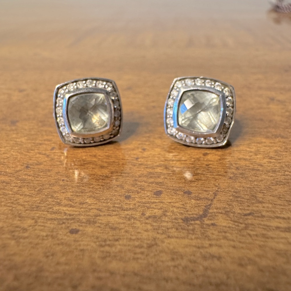 David Yurman Petite Albion Prasiolite Stud Earrings